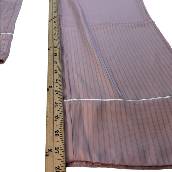 NAP The Lazy Cat Pajama Set Loungewear Vivid Pink SZ S Crop Top Wide Leg Silky - Picture 12 of 16